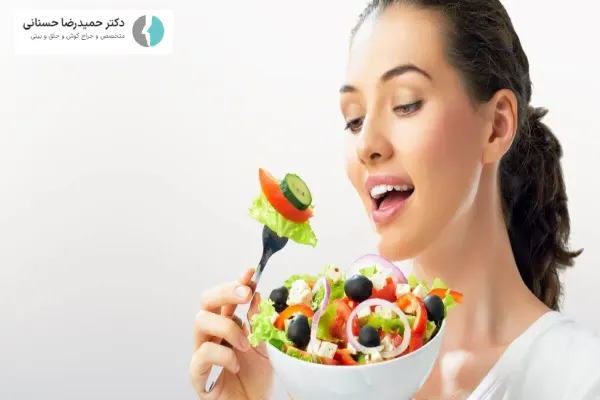 رعایت تغذیه بعد از جراحی بینی